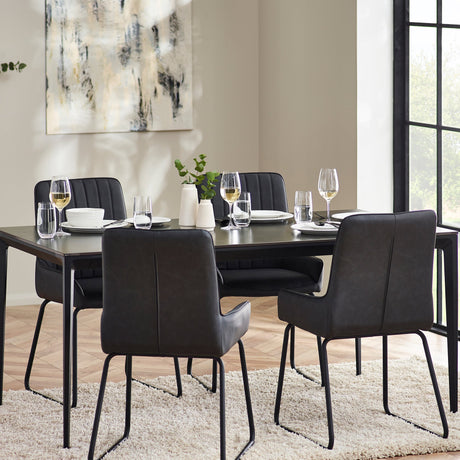 Miami Rectangular Dining Table - White - MIA105