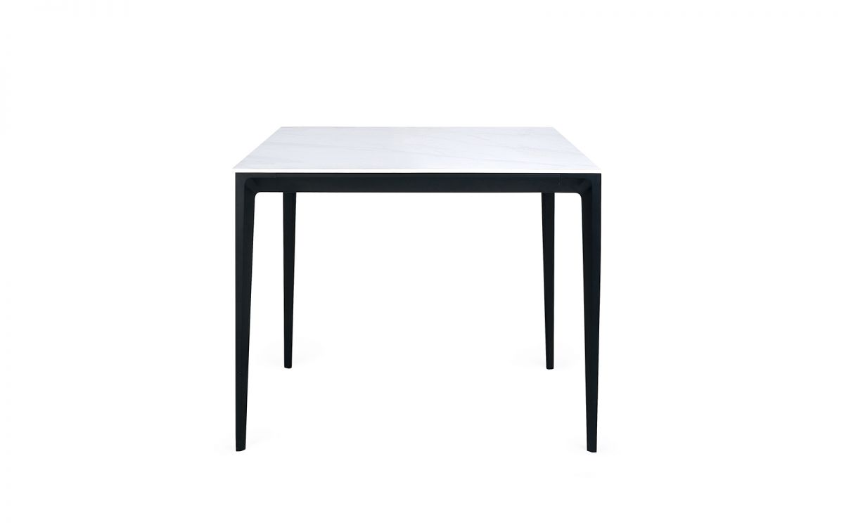 Miami Square Stone Top Dining Table - White Marble