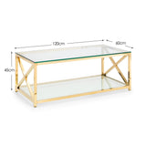 Miami Coffee Table - Silver - MIA102
