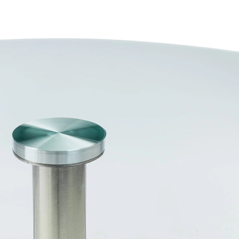 Milan Round Pedestal Table - Silver - MIL001