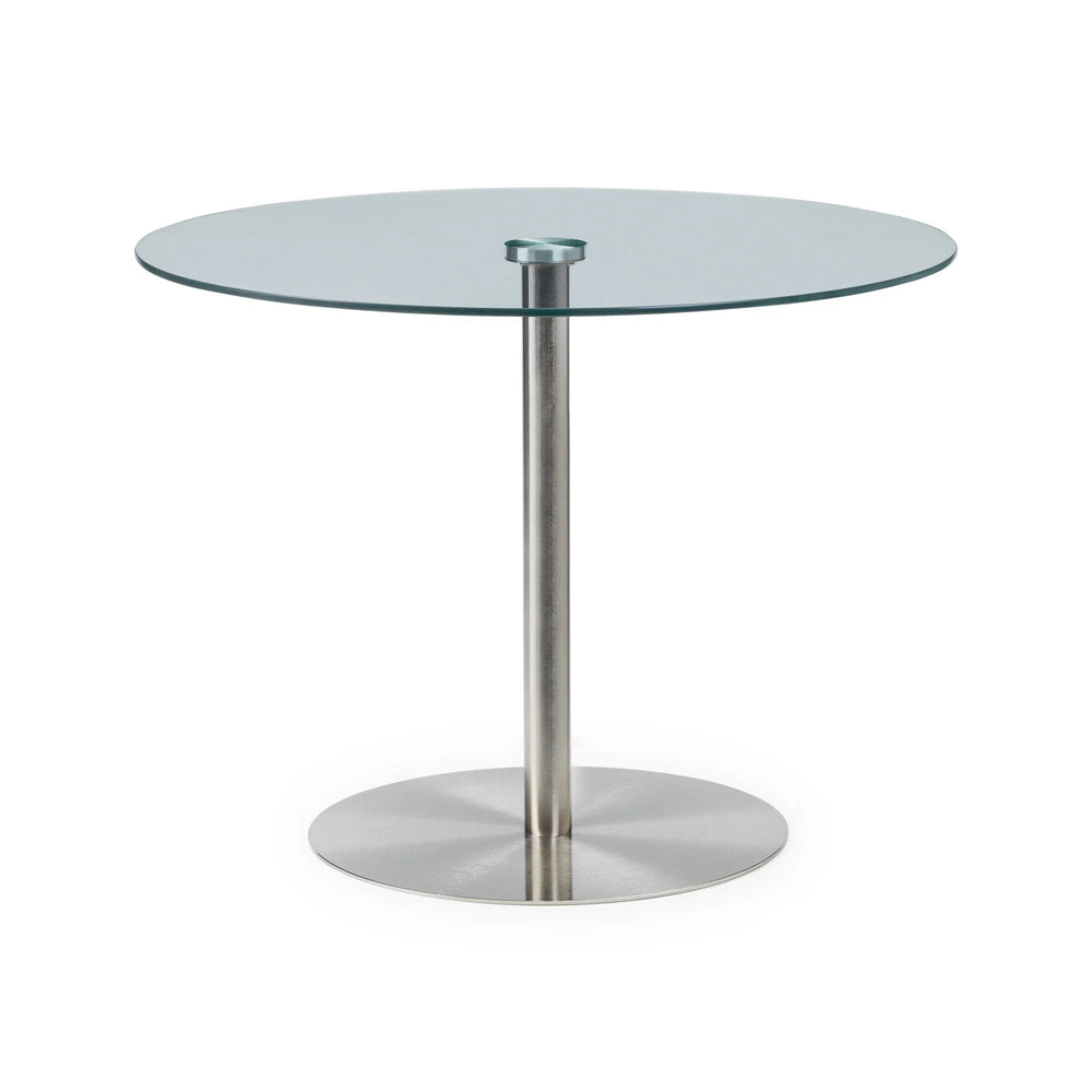 Milan Round Pedestal Table - Silver - MIL001
