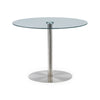Milan Round Pedestal Table - Silver - MIL001