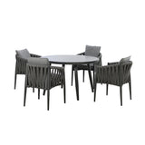 Milan 4 Seat Round Dining Set