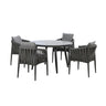 Milan 4 Seat Round Dining Set
