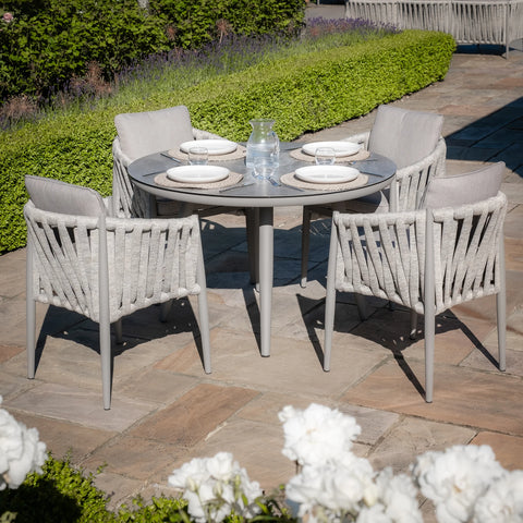 Milan 4 Seat Round Dining Set