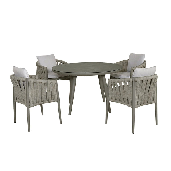 Milan 4 Seat Round Dining Set