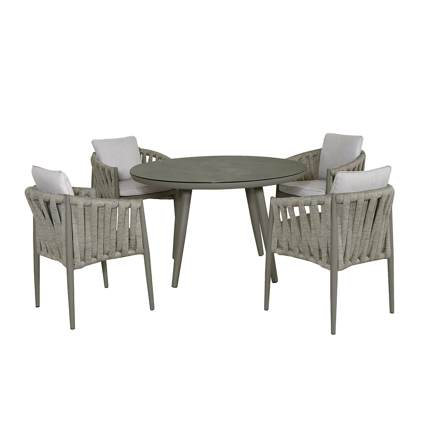 Milan 4 Seat Round Dining Set