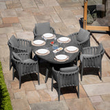 Milan 6 Seat Oval Dining Set