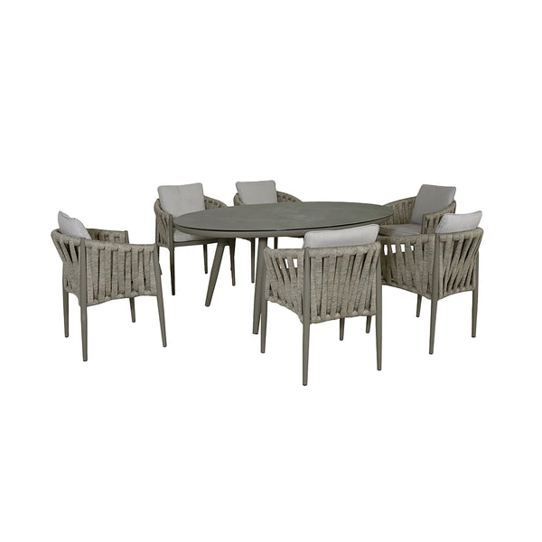 Milan 6 Seat Oval Dining Set