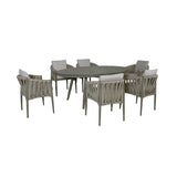 Milan 6 Seat Oval Dining Set
