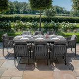 Milan 8 seat rectangular dining set