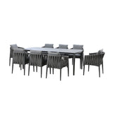 Milan 8 seat rectangular dining set