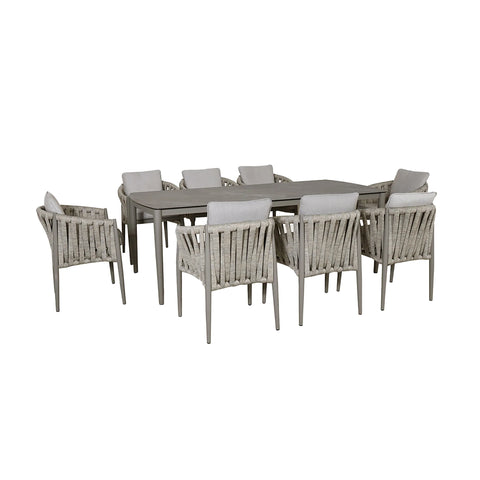 Milan 8 seat rectangular dining set
