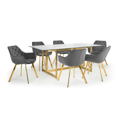 Minori Dining Table - Gold - MIN101