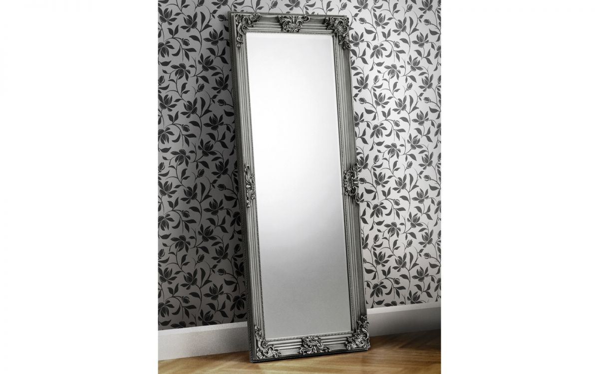 Rococo Pewter Lean-To Dress Mirror