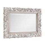 Baroque Distressed Wall Mirror - White - MIR011
