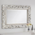 Baroque Distressed Wall Mirror - White - MIR011