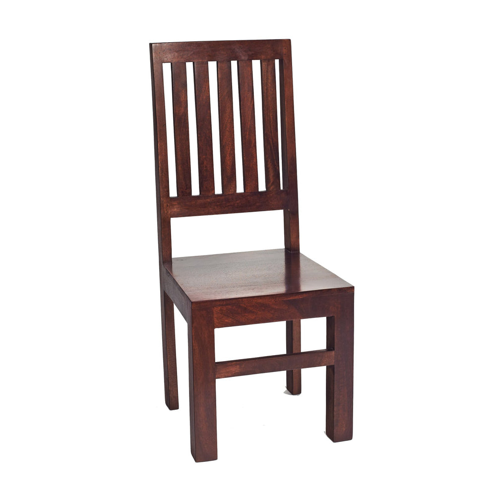 Toko Dark Mango Slat Back Chair made of solid mango wood