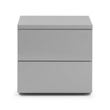 Monaco 2 Drawer Bedside - Grey - MON701
