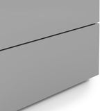 Monaco 2 Drawer Bedside - Grey - MON701