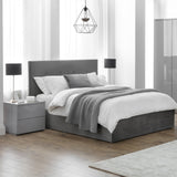 Monaco 2 Drawer Bedside - Grey - MON701