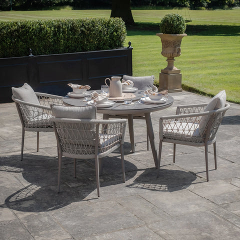 Monaco 4 Seat Round Dining Set