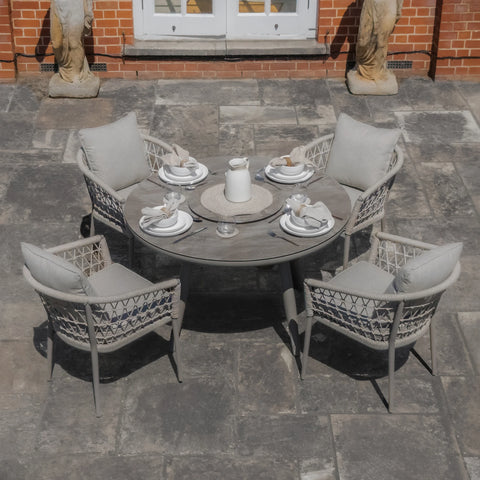 Monaco 4 Seat Round Dining Set