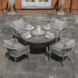 Monaco 4 Seat Round Dining Set