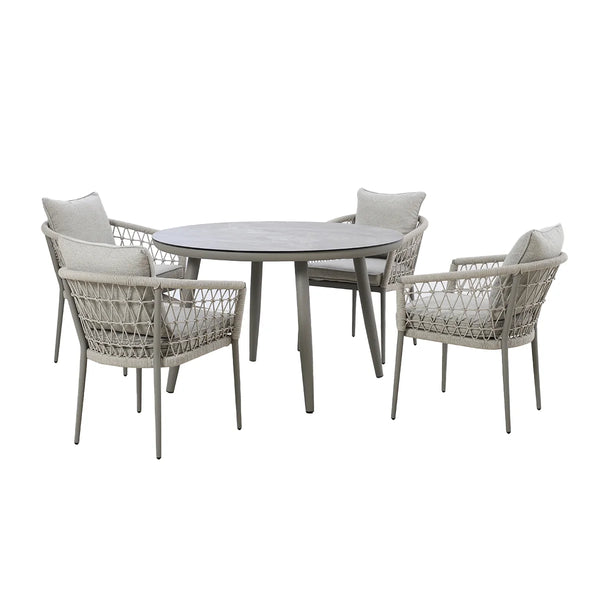 Monaco 4 Seat Round Dining Set