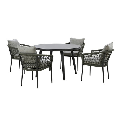 Monaco 4 Seat Round Dining Set