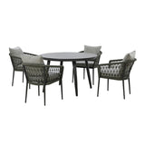 Monaco 4 Seat Round Dining Set