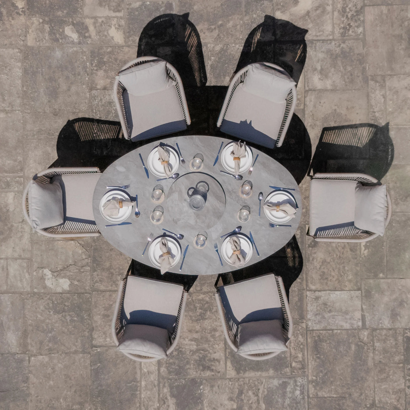 Monaco 6 Seat Oval Dining Set