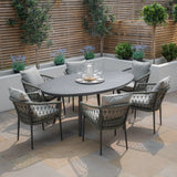 Monaco 6 Seat Oval Dining Set
