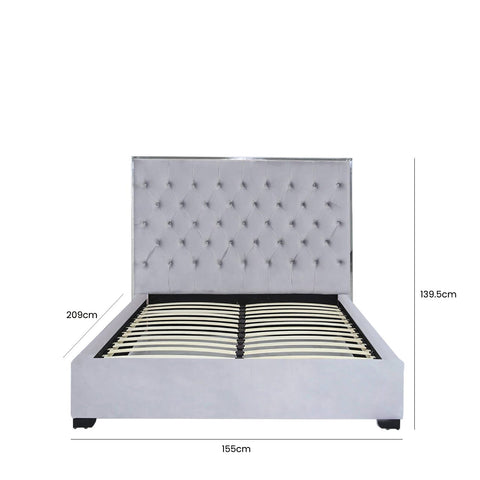 Monaco Double Bed Frame Grey Part 1