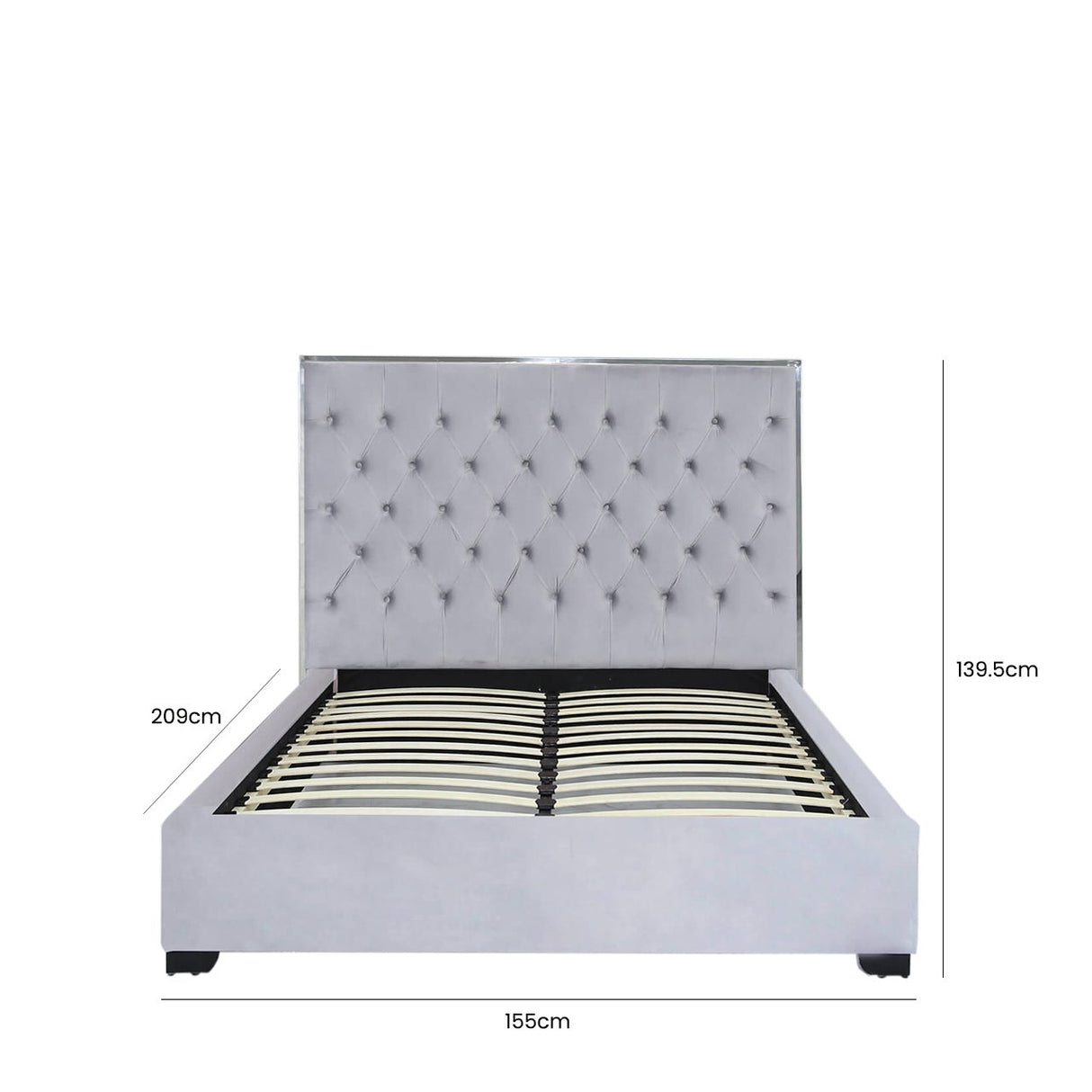 Monaco Double Bed Frame Grey Part 1