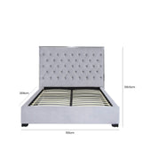 Monaco Double Bed Frame Grey Part 1