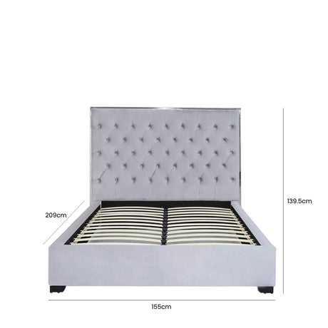Monaco Double Bed Frame Grey Part 1