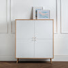 Moritz 4 Door Cabinet - White and Light Brown - MOR001