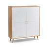 Moritz 4 Door Cabinet - White and Light Brown - MOR001