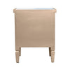 Vista 2 Drawer Dark Champagne Wood &amp; Mirror Bedside Cabinet