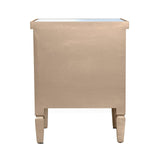 Vista 2 Drawer Dark Champagne Wood &amp; Mirror Bedside Cabinet