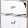 Vista 2 Drawer Dark Champagne Wood &amp; Mirror Bedside Cabinet