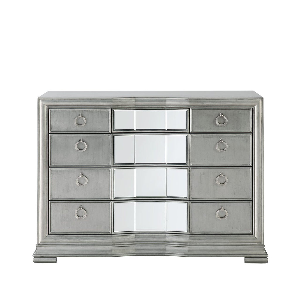 Lucca 5 Drawer Mirror Chest Grey