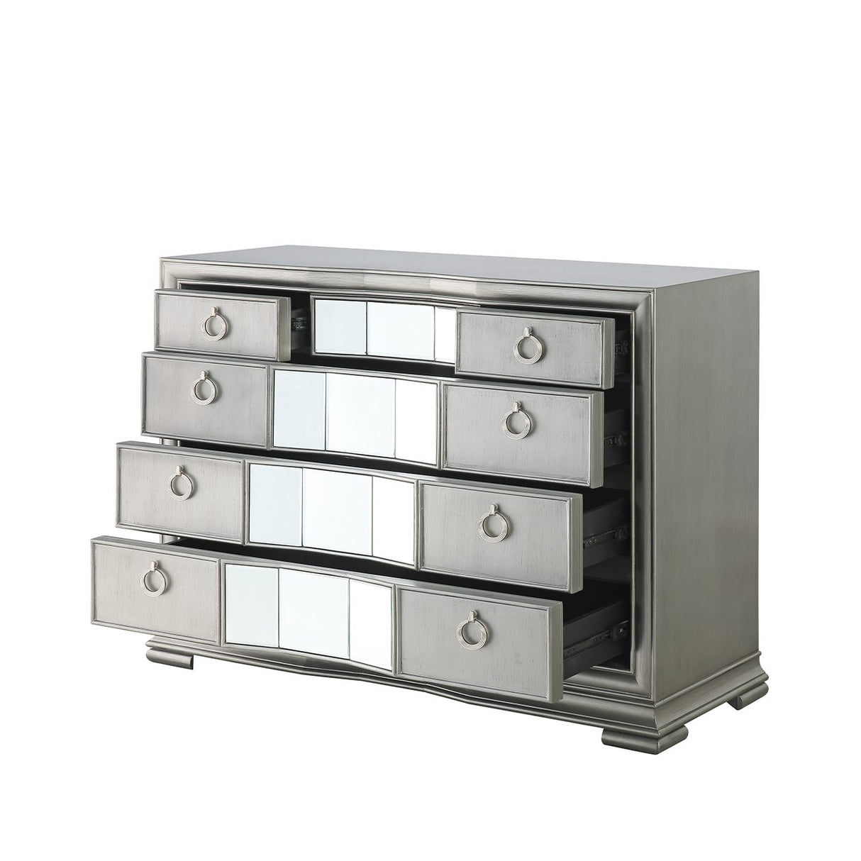 Lucca 5 Drawer Mirror Chest Grey