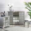 Lucca 5 Drawer Mirror Chest Grey
