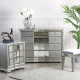 Lucca 5 Drawer Mirror Chest Grey