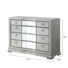 Lucca 5 Drawer Mirror Chest Grey