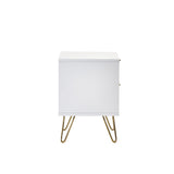 Murano 2 Drawer Bedside - White - MUR001
