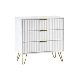 Murano 3 Drawer Chest - White - MUR002