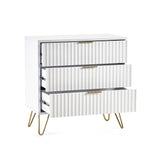 Murano 3 Drawer Chest - White - MUR002
